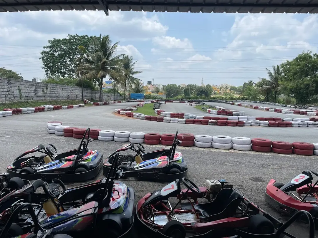 Go-karts on the track at Raceway Motorsports