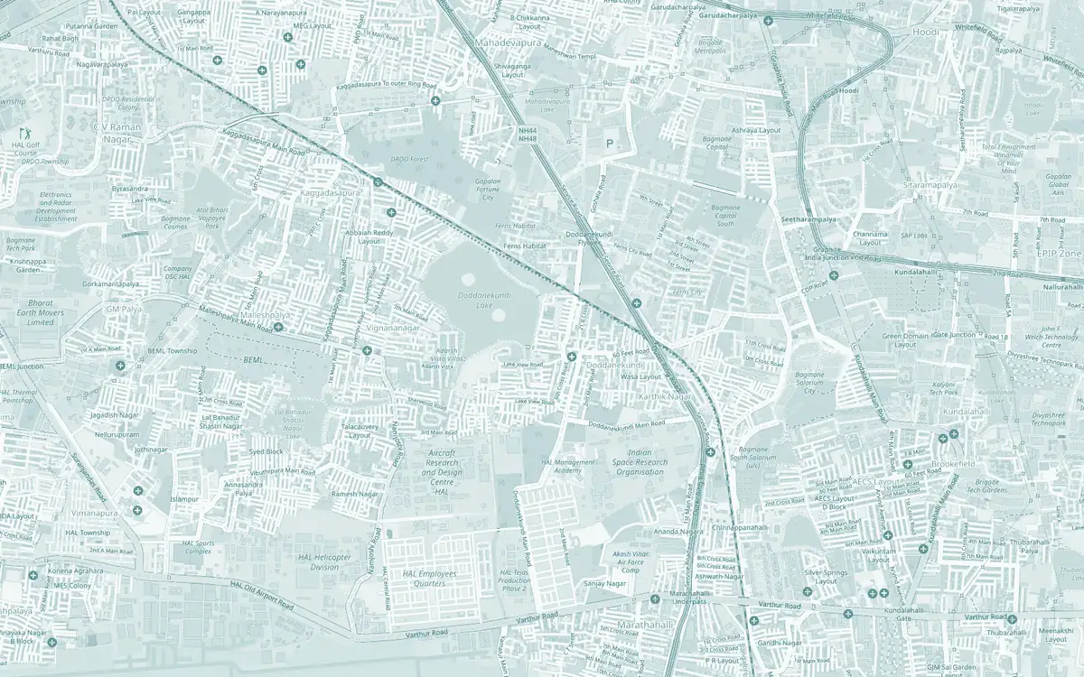 Map of the streets around FF21 BGM in Doddanekundi