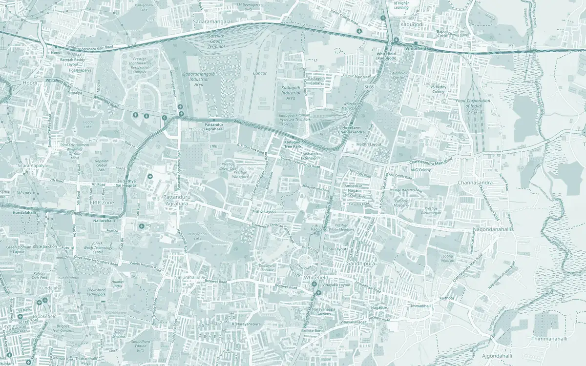 Map of the streets around FF21 ITP in Whiterose Layout