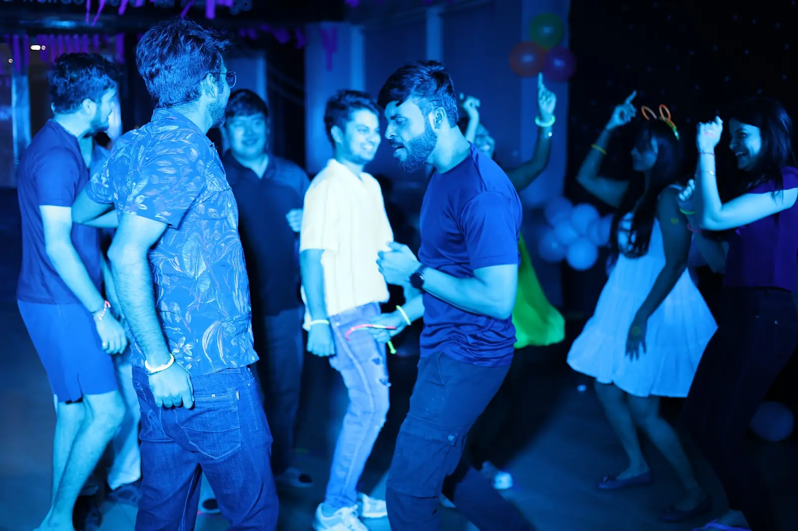 Residents dancing at a party night
