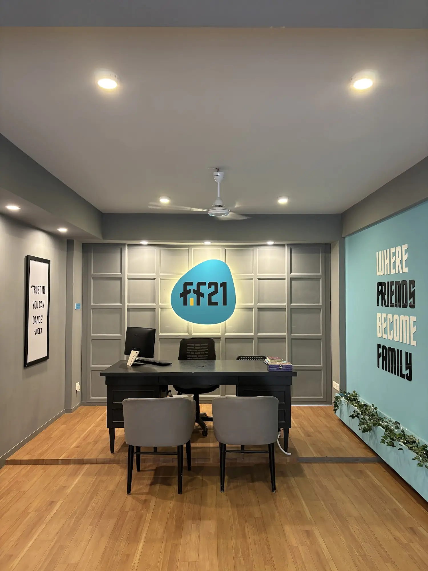 Reception with the FF21 logo